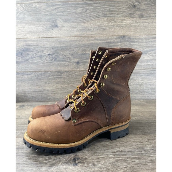 Georgia Men's Lace To Toe Work Boot Size 8.5 Brown Leather Upper 13918 19 G3124 - Picture 1 of 12